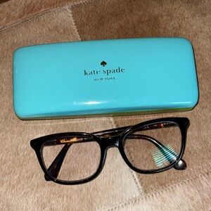 Kate Spade Tortoise Glasses with Turquoise Case